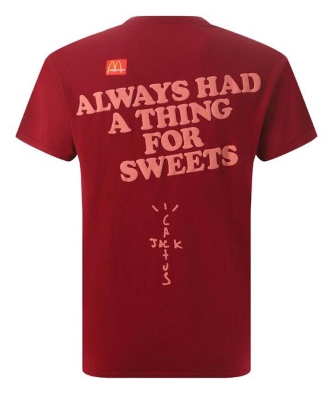 CACTUS JACK BY TRAVIS SCOTT Красная хлопковая футболка, фото 2