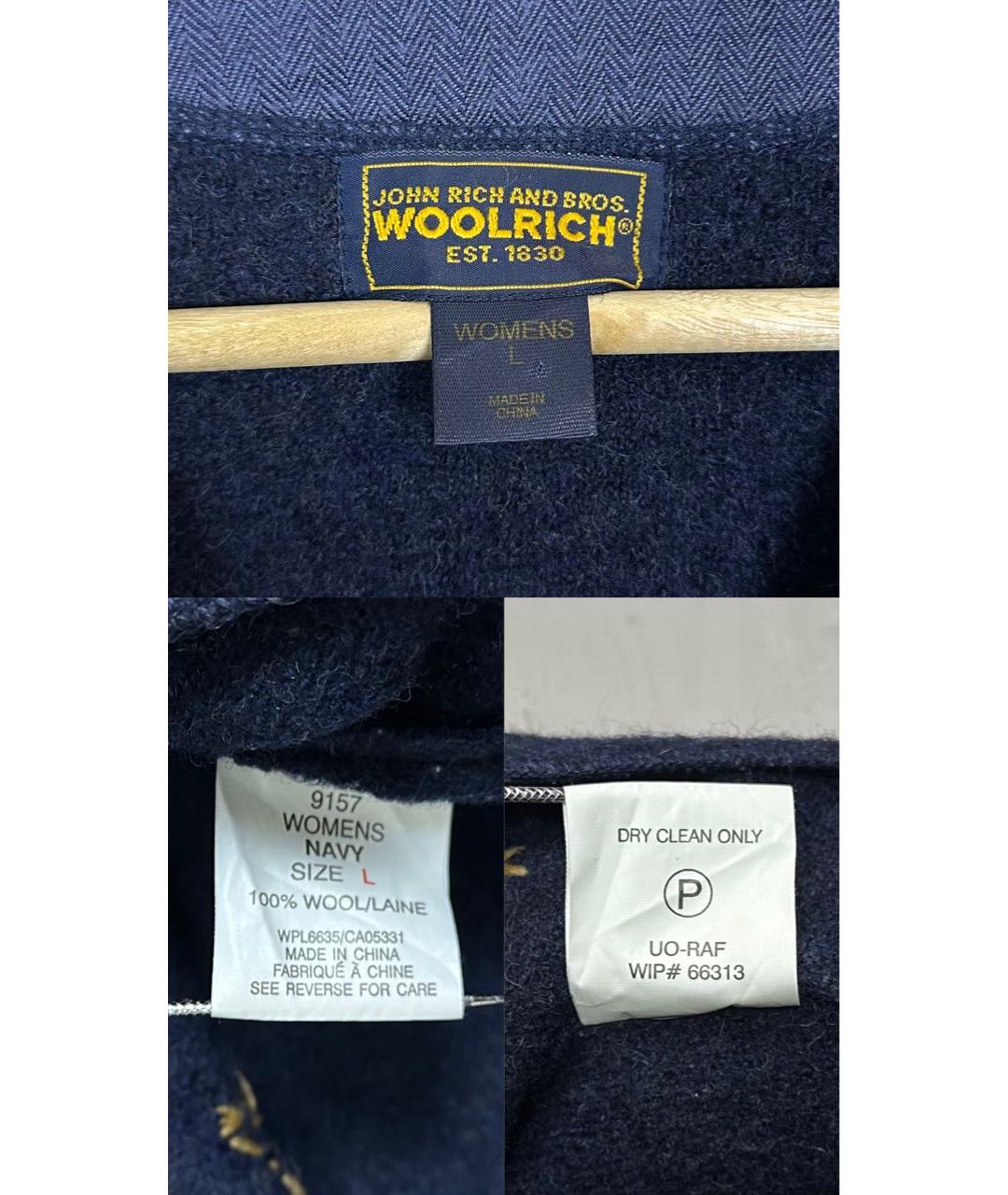 WOOLRICH Темно-синяя шерстяная жилетка, фото 7