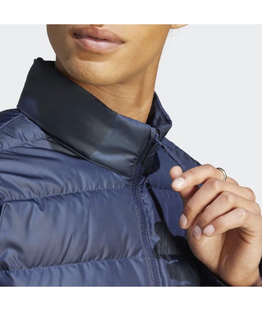 ADIDAS Темно-синий полиэстеровый пуховик, фото 5