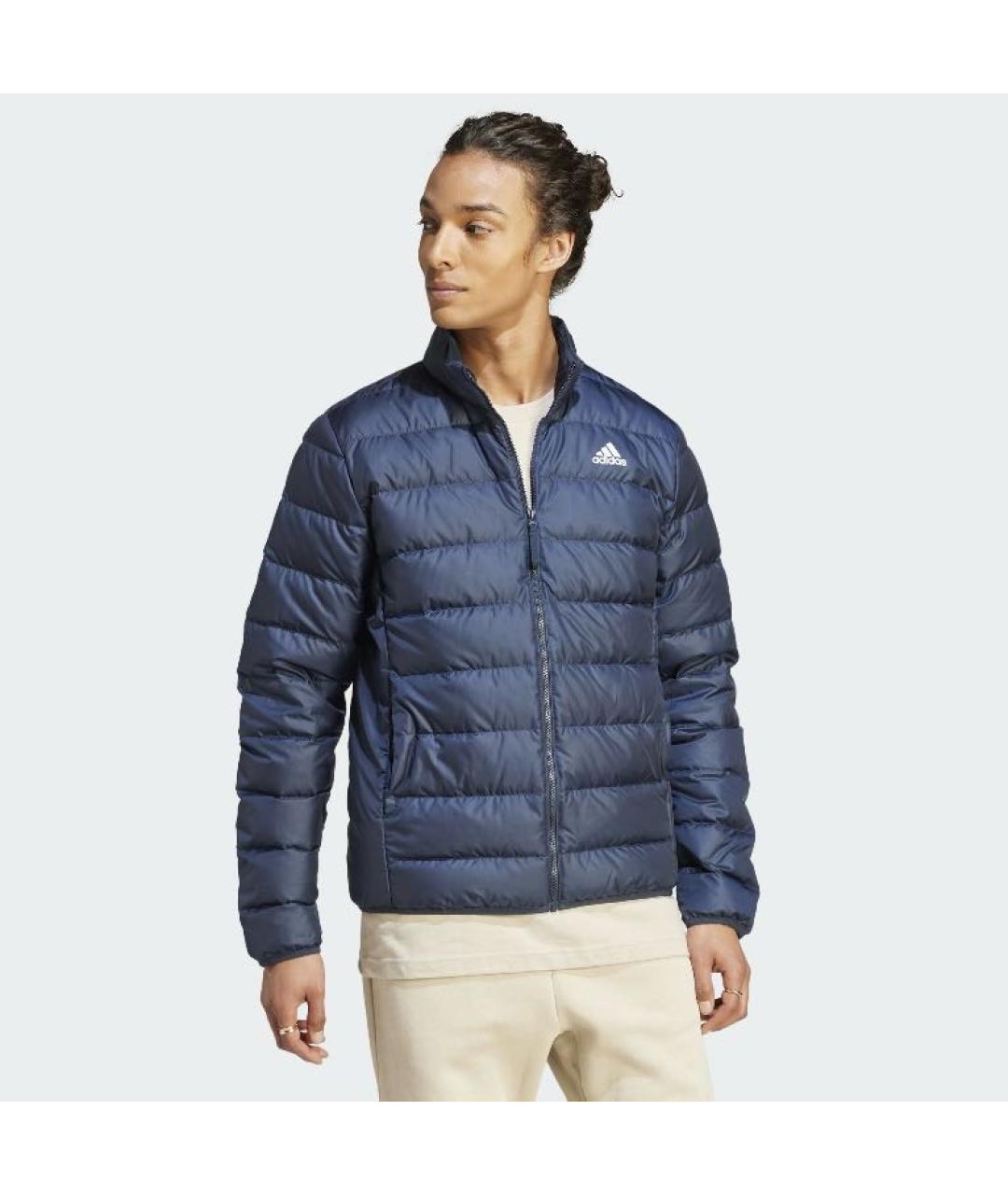ADIDAS Темно-синий полиэстеровый пуховик, фото 4