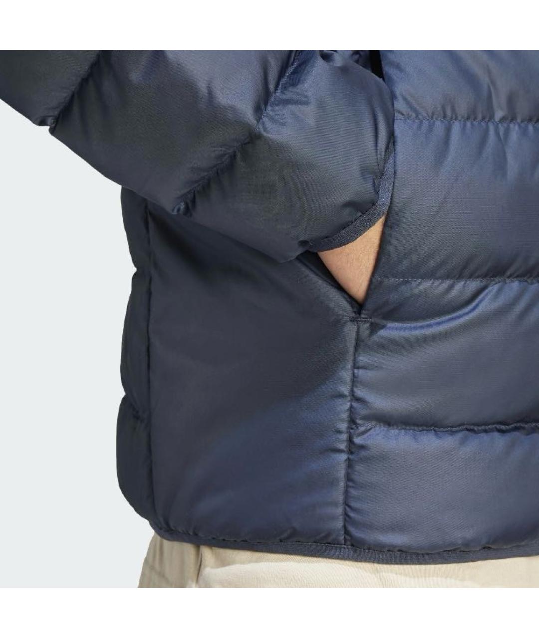 ADIDAS Темно-синий полиэстеровый пуховик, фото 6