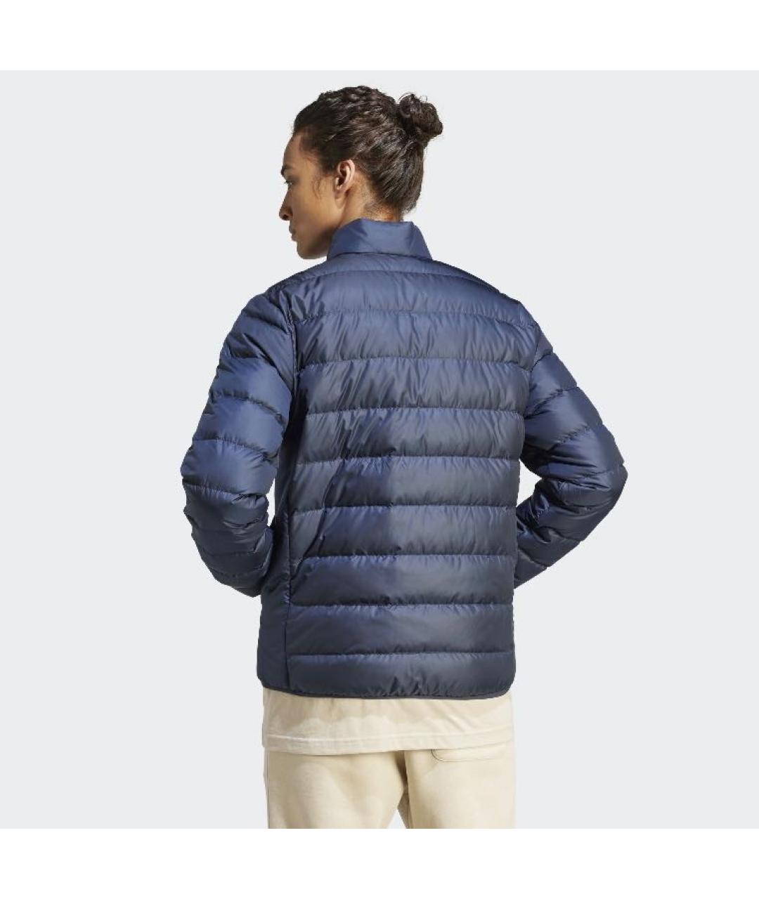 ADIDAS Темно-синий полиэстеровый пуховик, фото 3