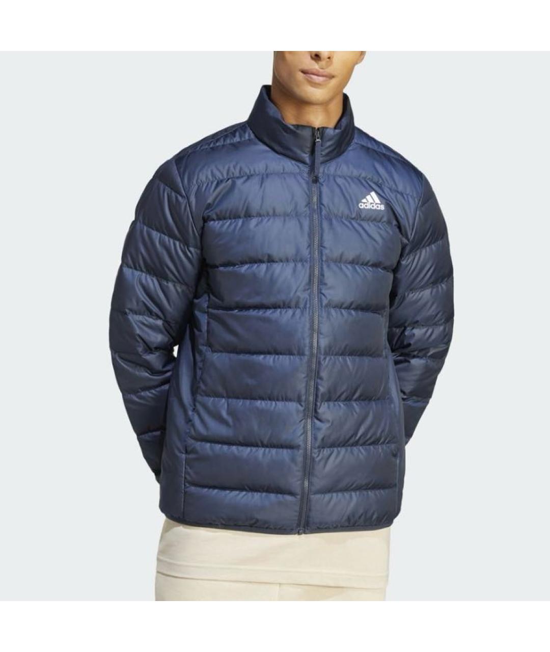 ADIDAS Темно-синий полиэстеровый пуховик, фото 2