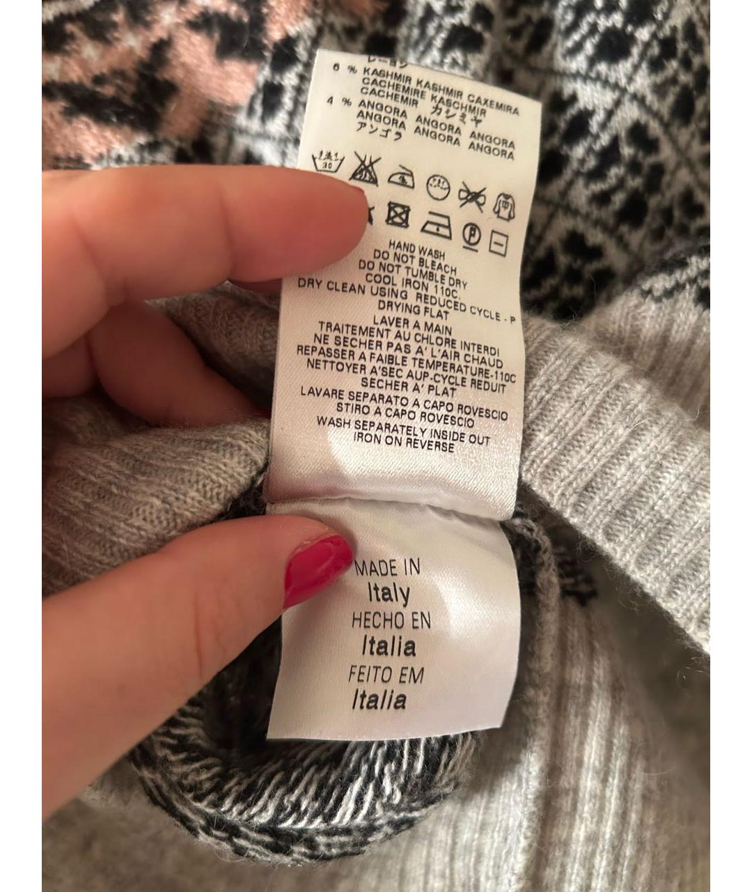 ALEXANDER MCQUEEN Серый шерстяной джемпер / свитер, фото 3