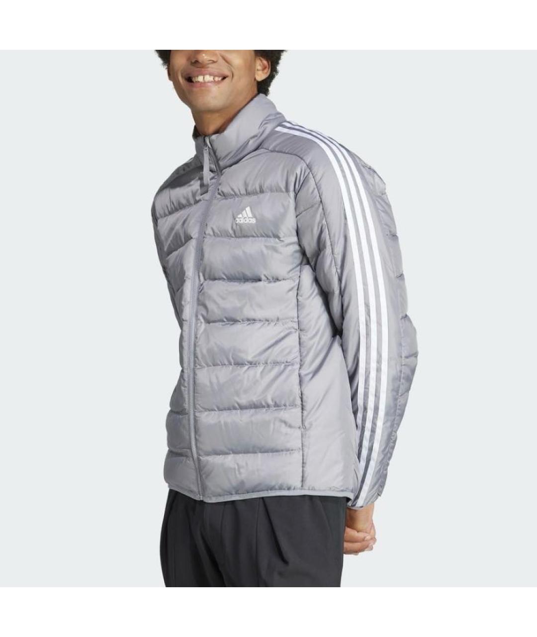 ADIDAS Серый полиэстеровый пуховик, фото 2