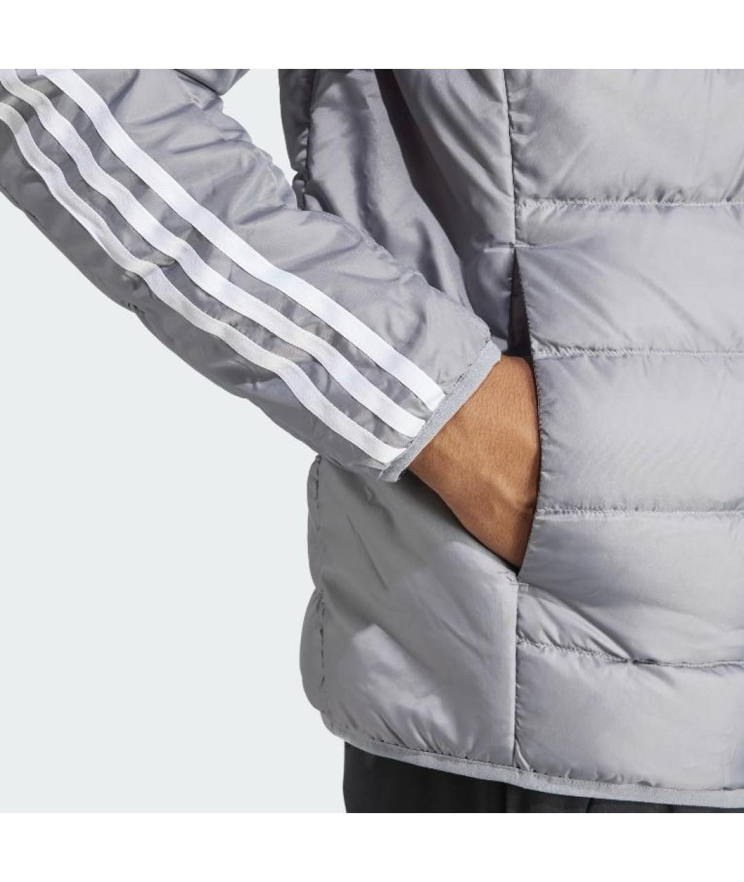 ADIDAS Серый полиэстеровый пуховик, фото 5