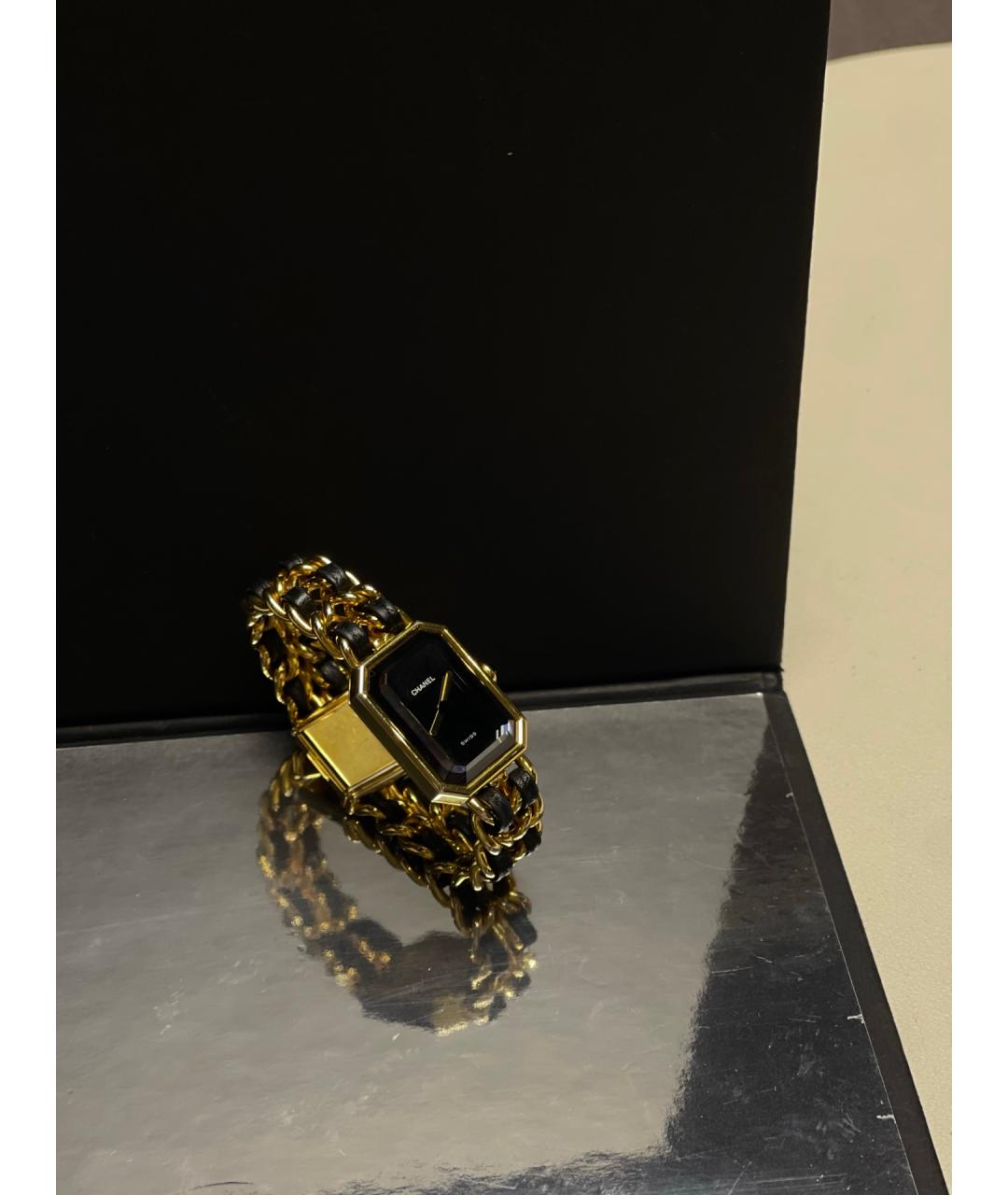 CHANEL Черные металлические часы, фото 2