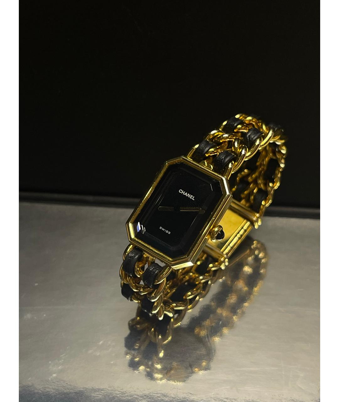 CHANEL Черные металлические часы, фото 4