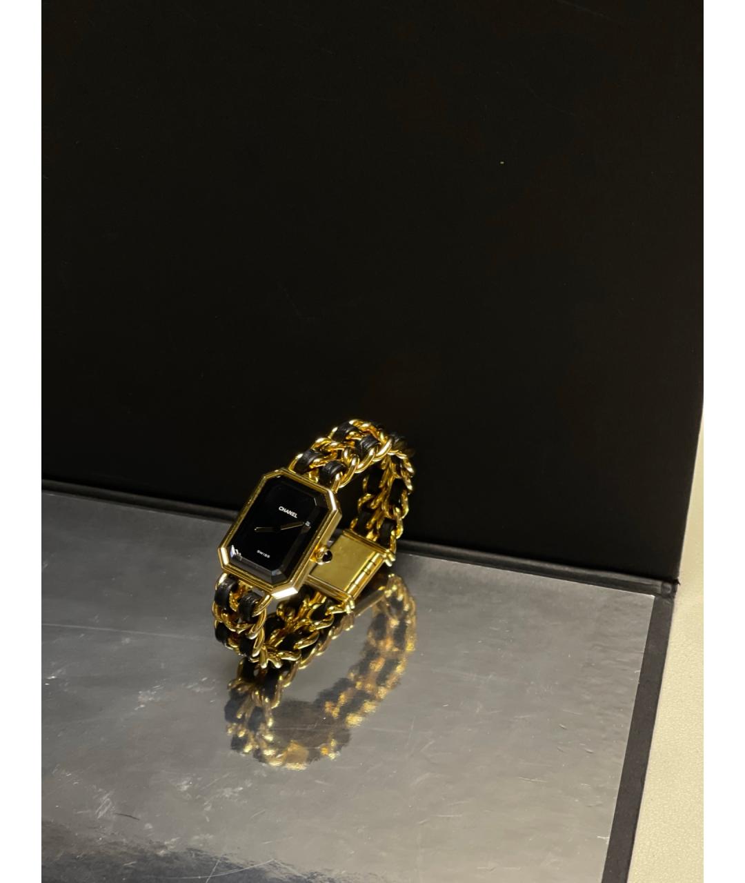 CHANEL Черные металлические часы, фото 7