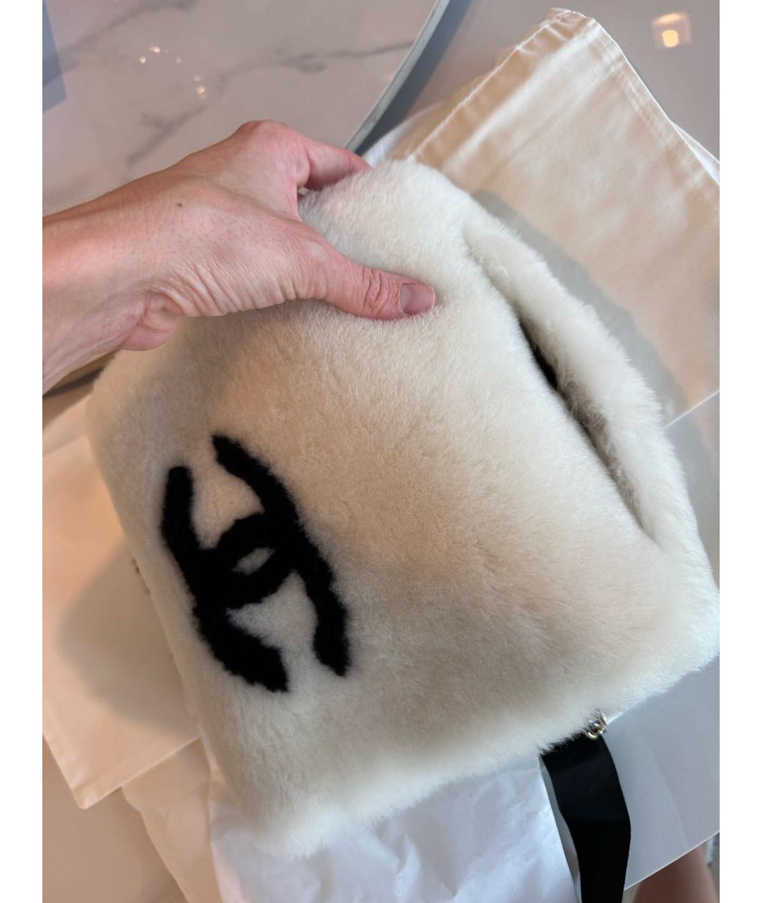 CHANEL Белые синтетические варежки, фото 6