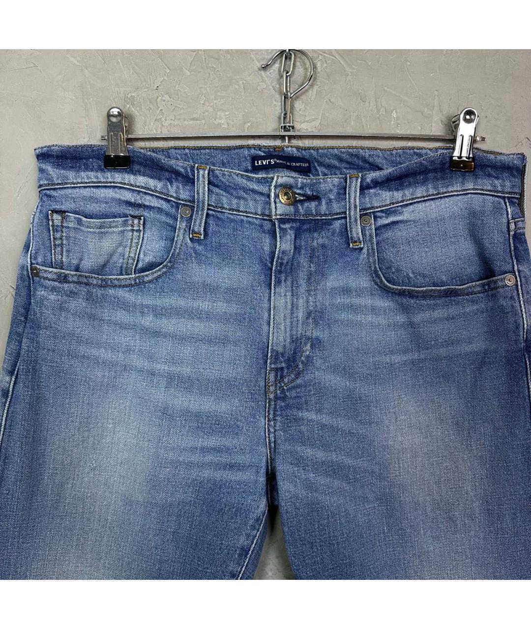 LEVI'S Синие хлопковые прямые джинсы, фото 4