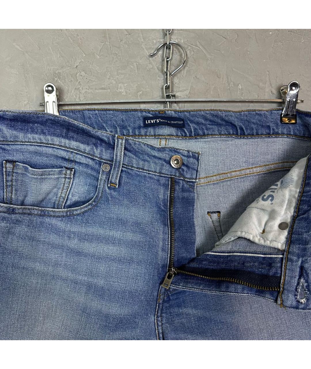 LEVI'S Синие хлопковые прямые джинсы, фото 5