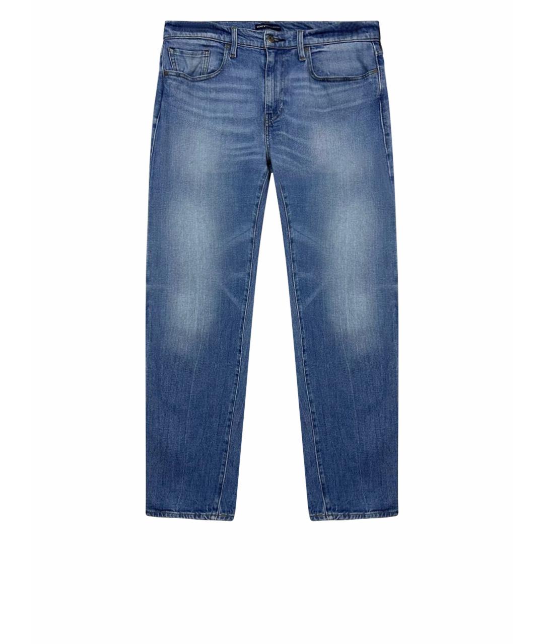 LEVI'S Синие хлопковые прямые джинсы, фото 1