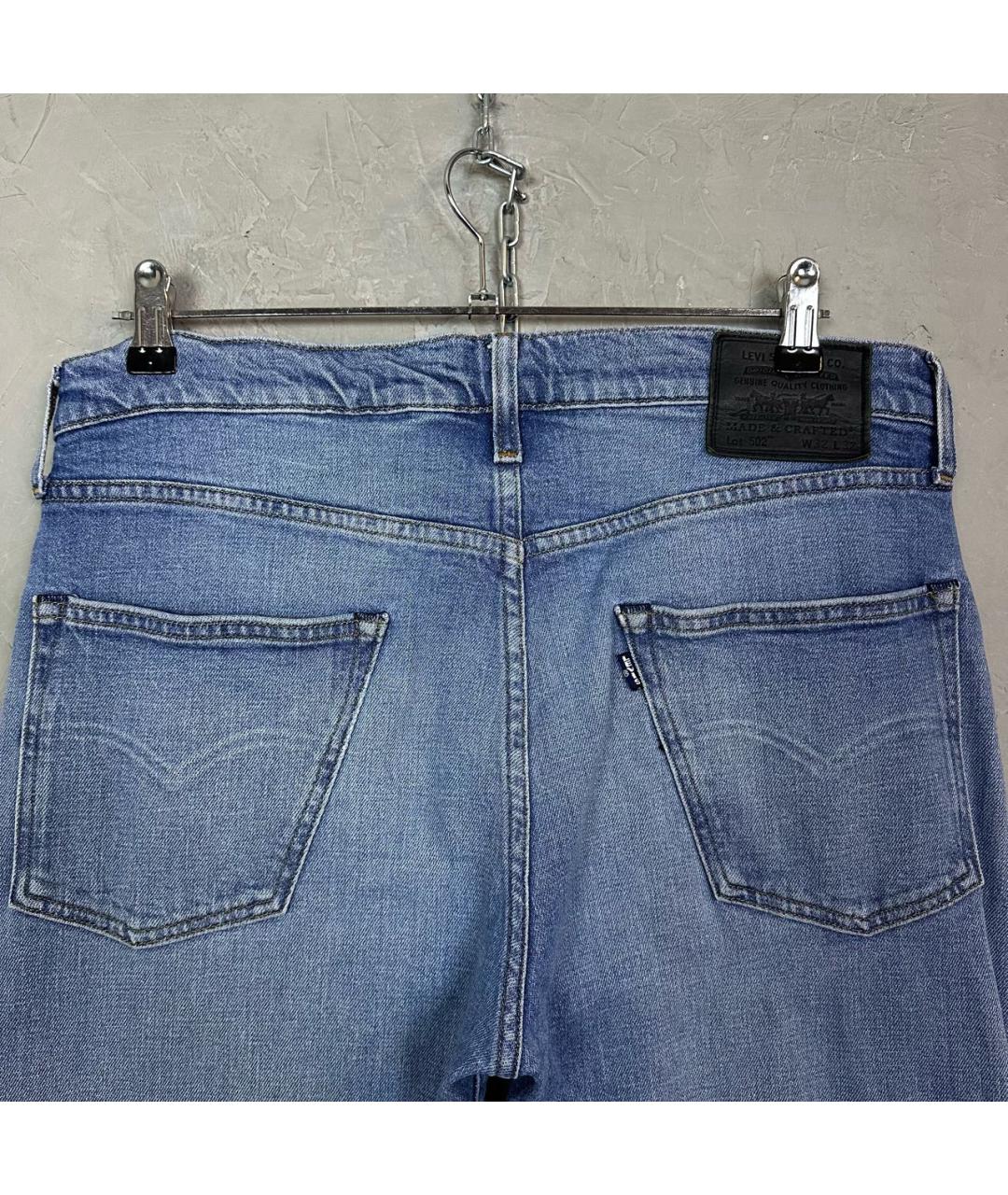 LEVI'S Синие хлопковые прямые джинсы, фото 3