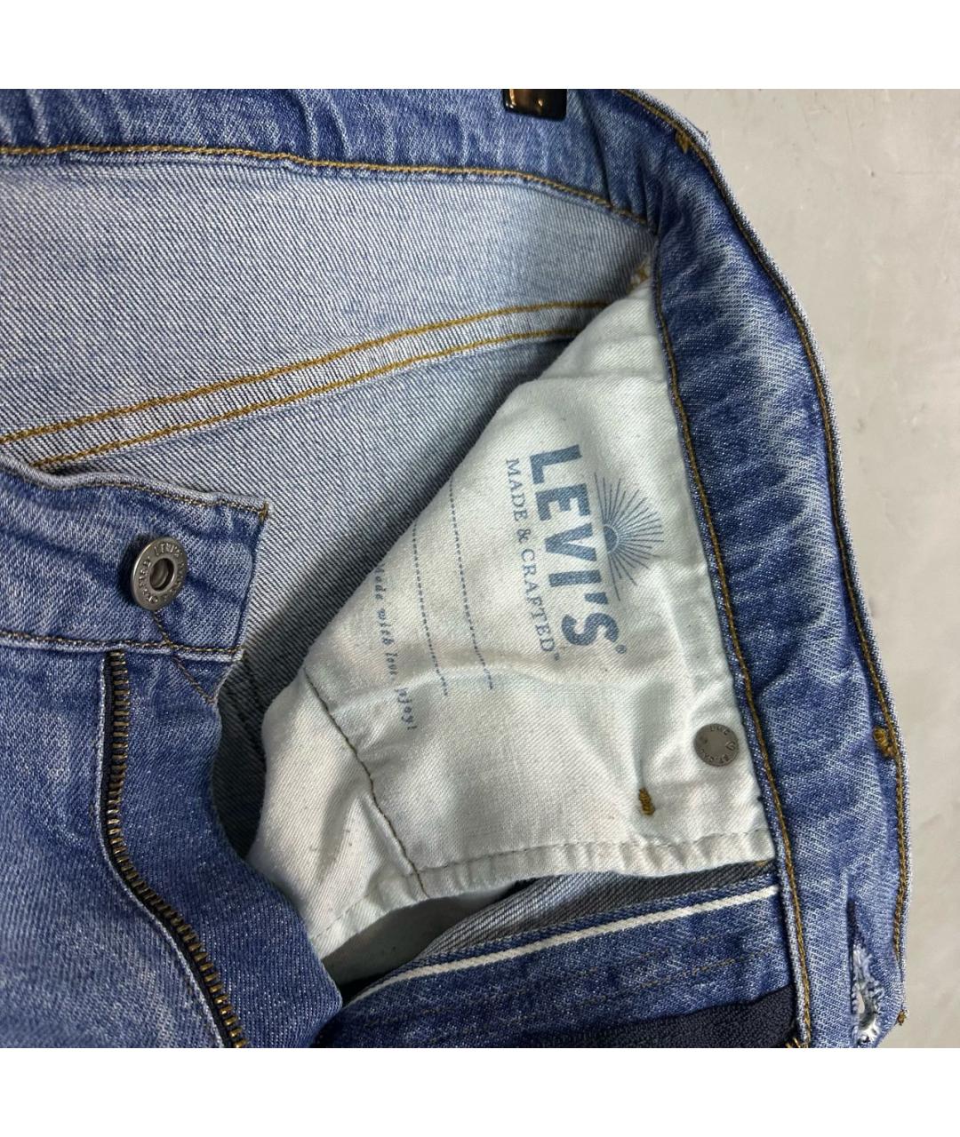 LEVI'S Синие хлопковые прямые джинсы, фото 6