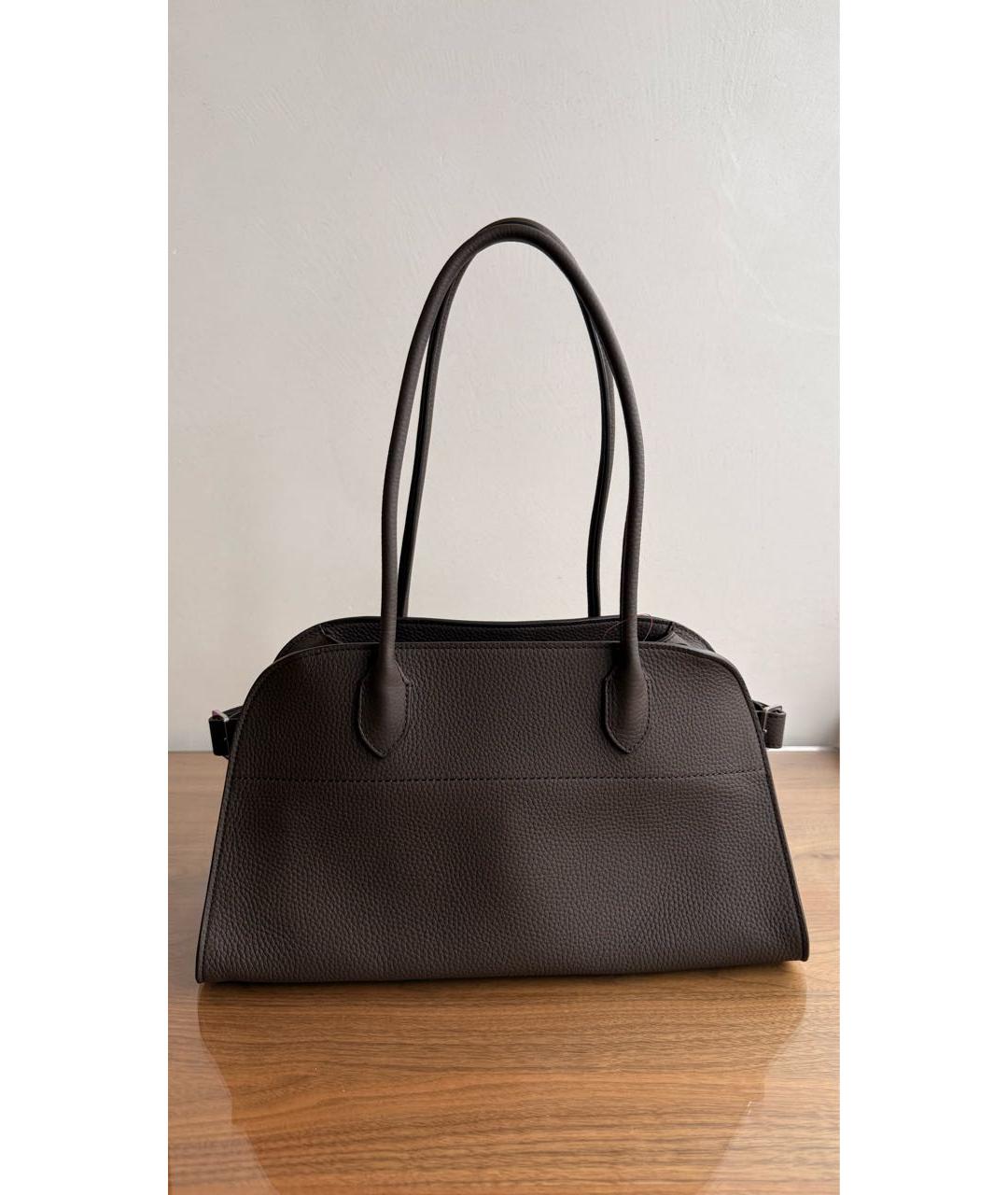 THE ROW Коричневая кожаная сумка с короткими ручками, фото 3