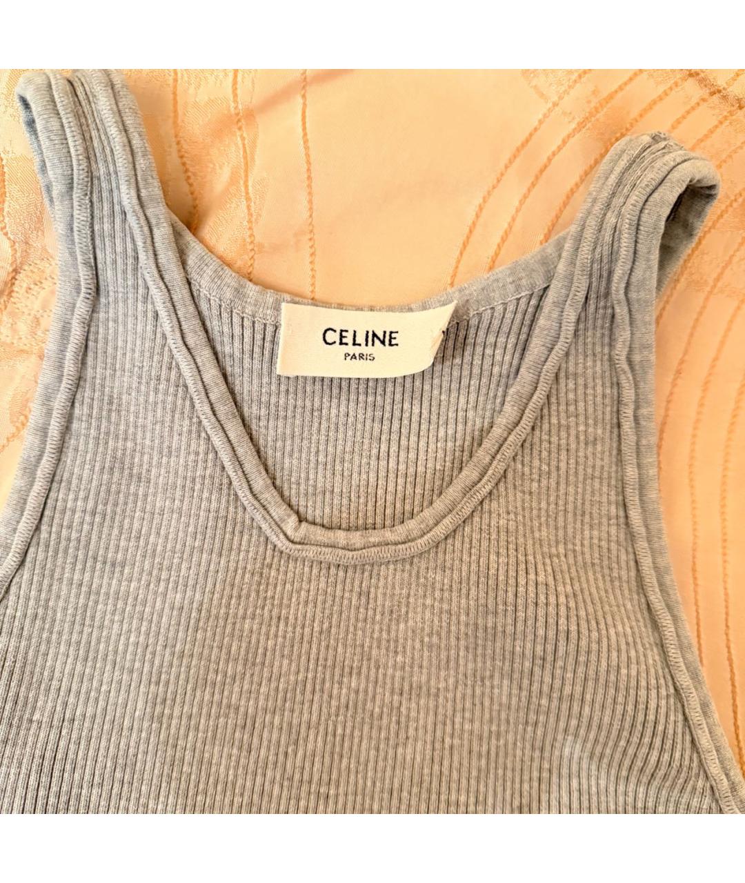 CELINE Серая майка, фото 3