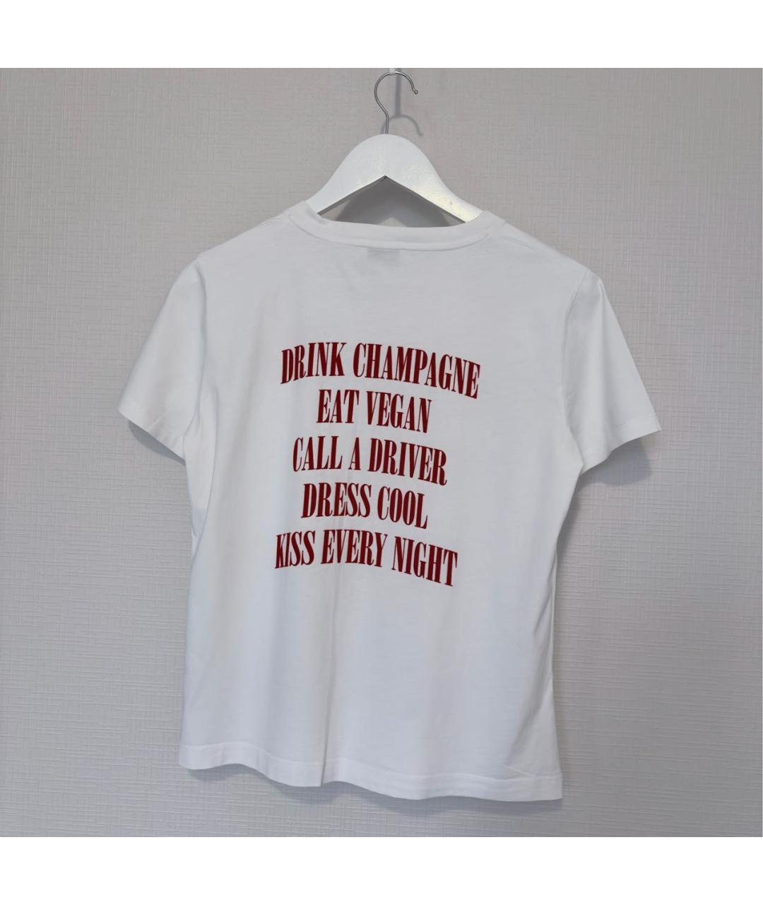 SANDRO Белая хлопковая футболка, фото 4