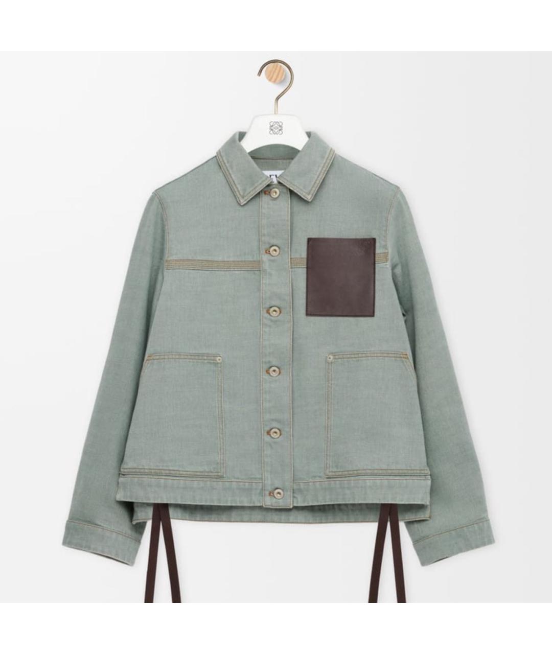 LOEWE Хаки деним куртка, фото 6