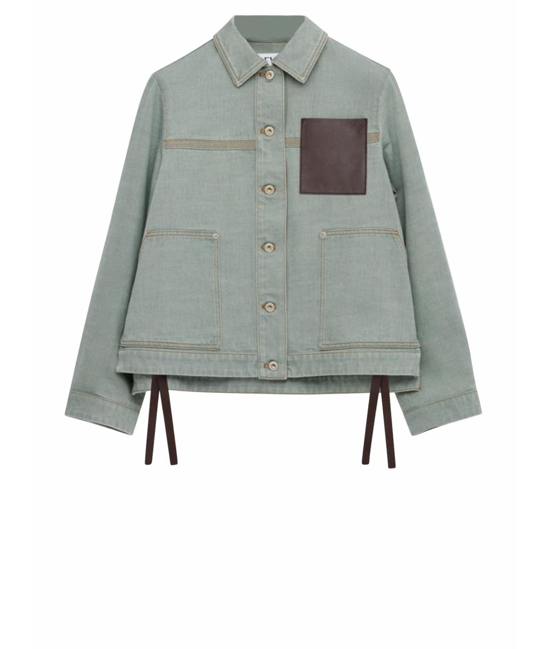 LOEWE Хаки деним куртка, фото 1