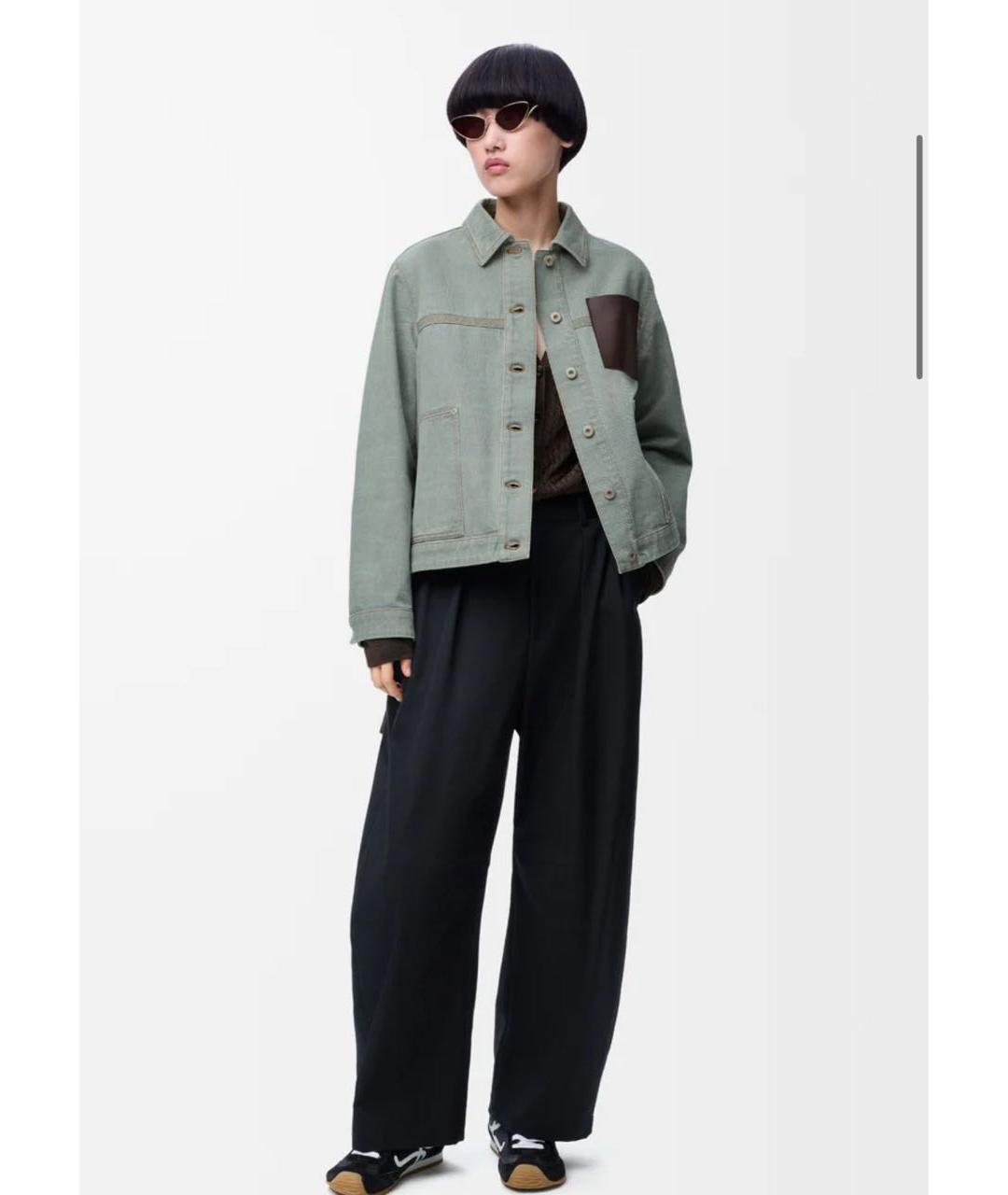 LOEWE Хаки деним куртка, фото 5