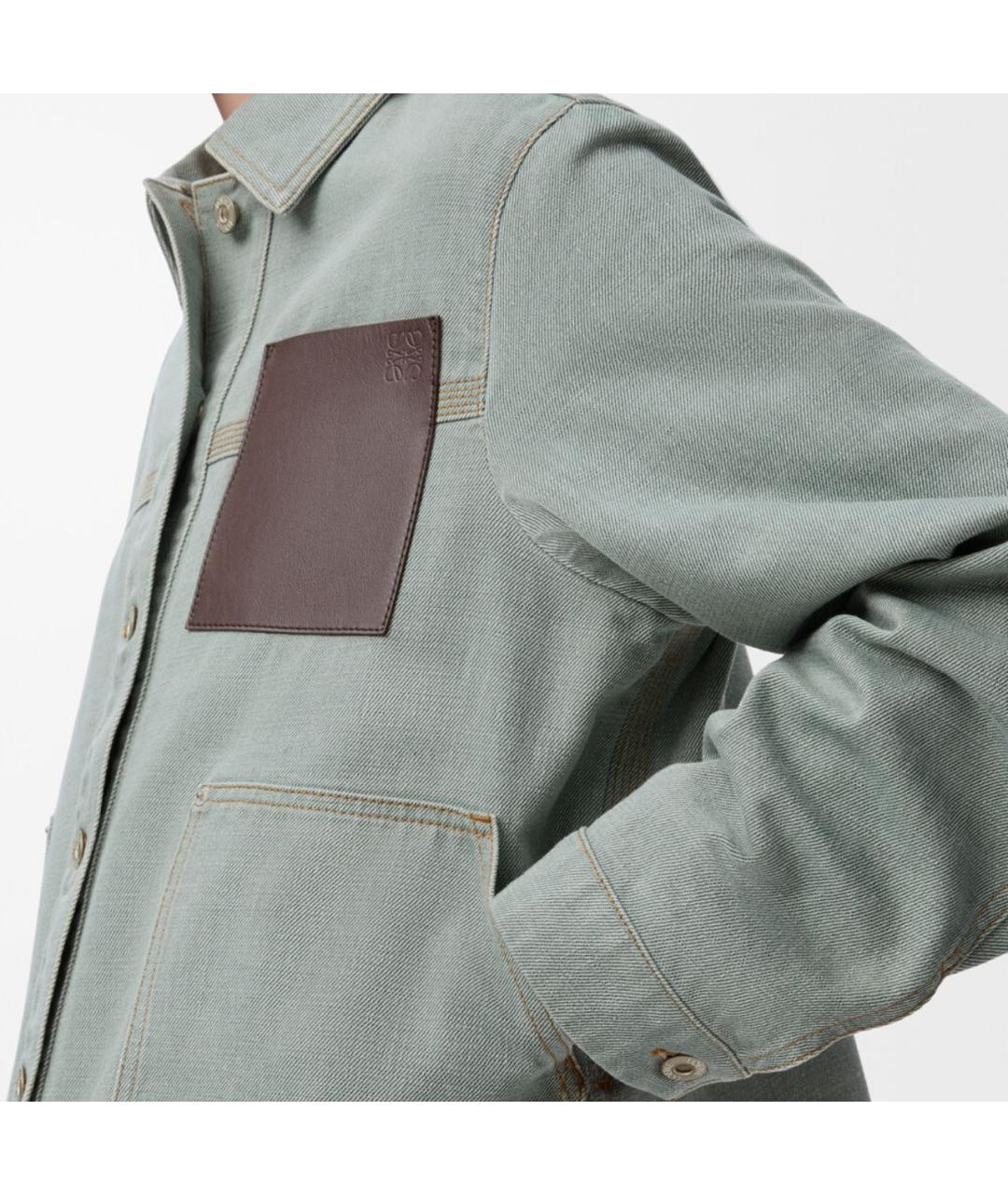 LOEWE Хаки деним куртка, фото 4