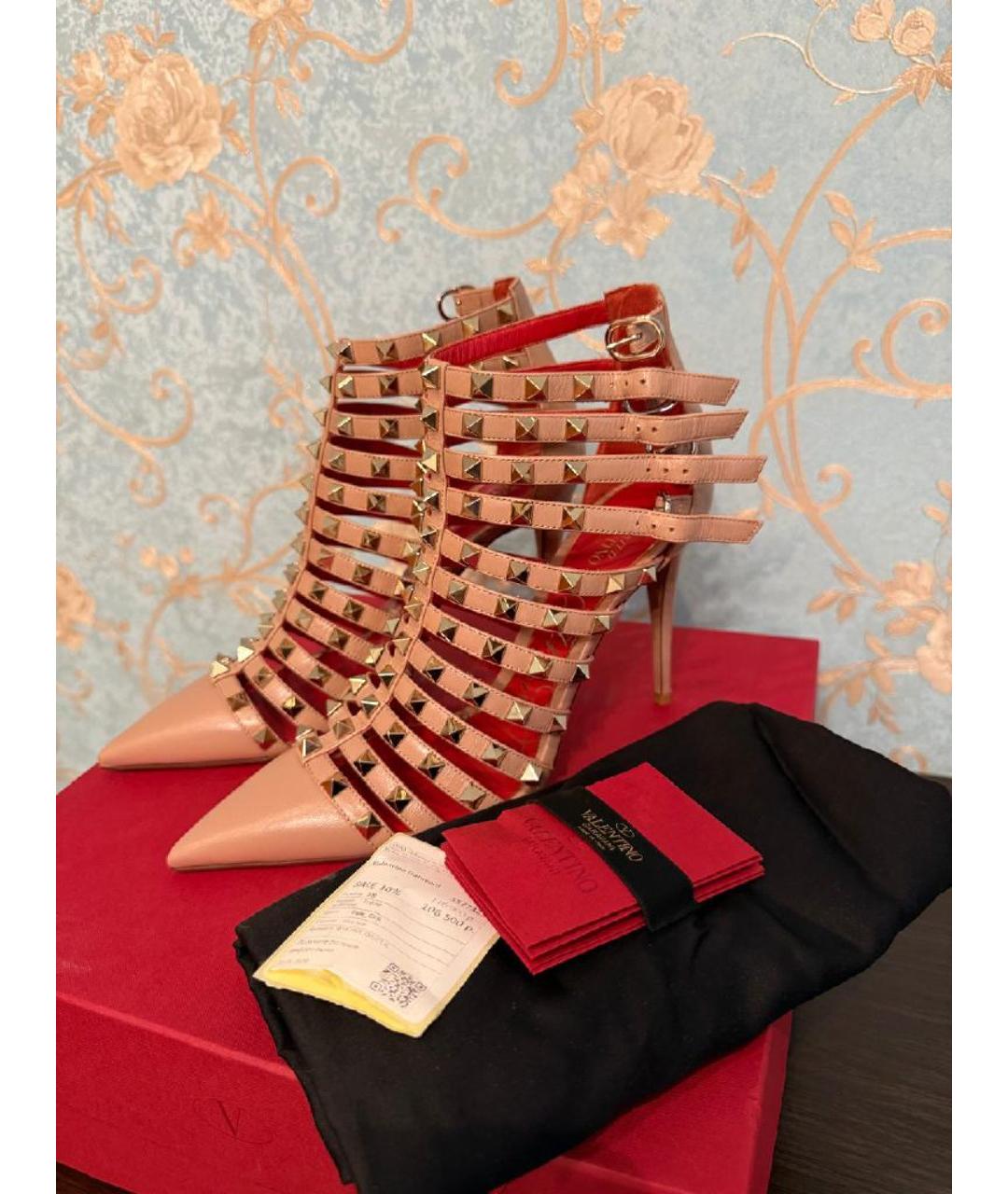 VALENTINO Бежевые кожаные туфли, фото 4