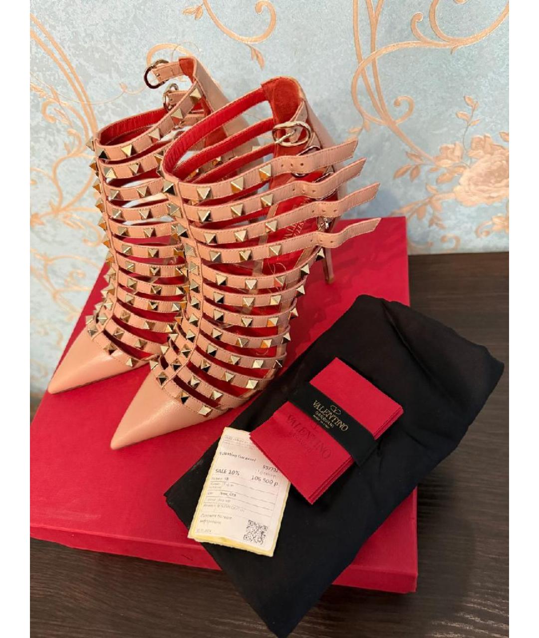 VALENTINO Бежевые кожаные туфли, фото 5