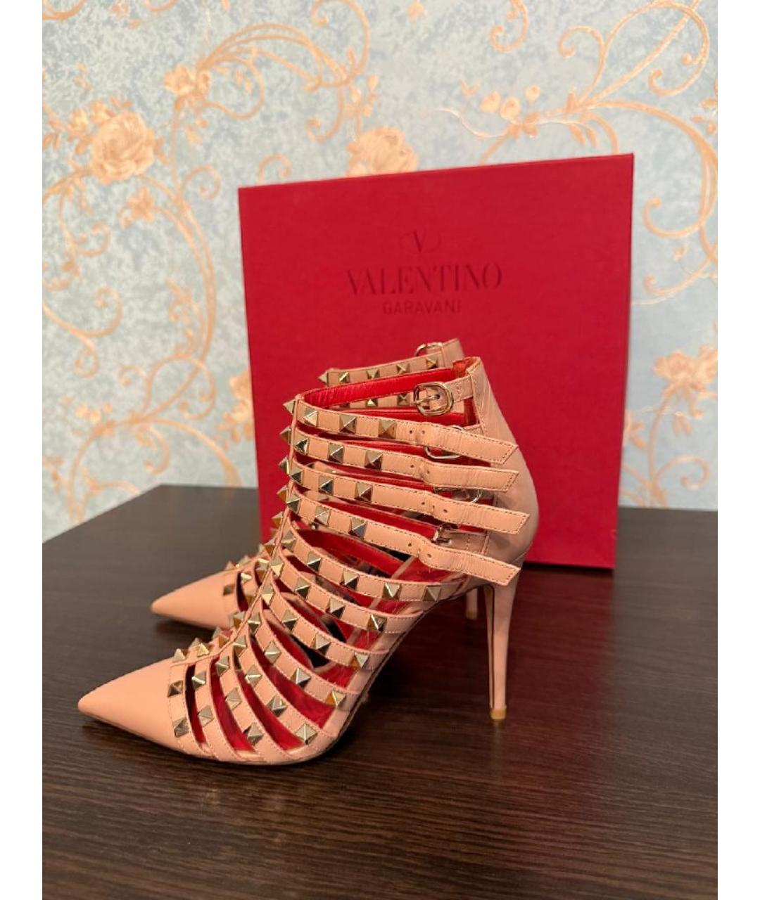 VALENTINO Бежевые кожаные туфли, фото 6