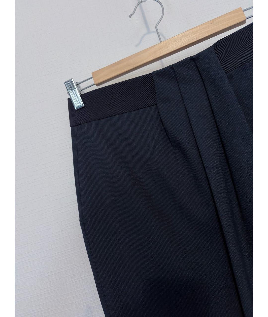 EMPORIO ARMANI Темно-синяя полиэстеровая юбка мини, фото 2