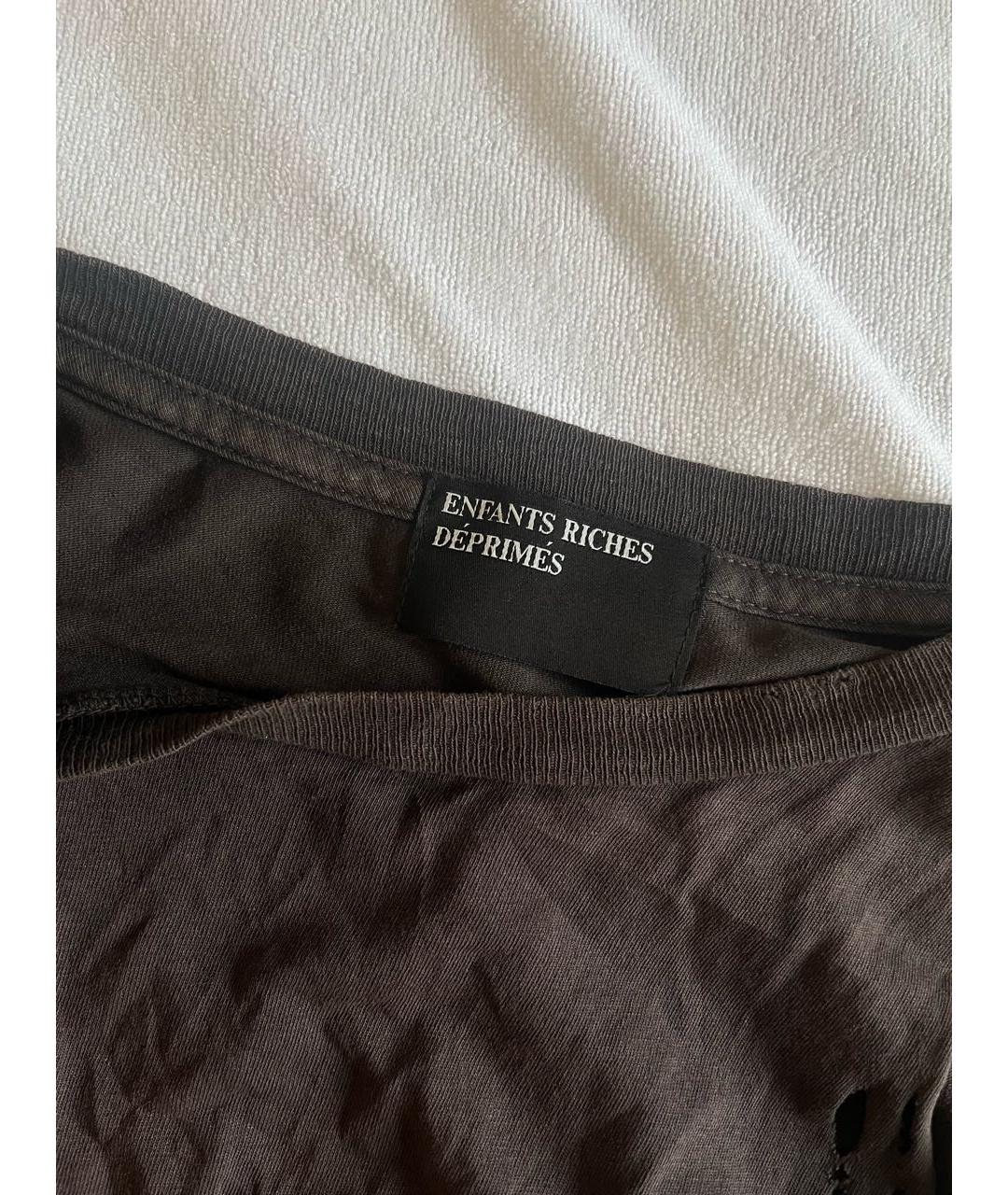 Enfants Riches Déprimés Антрацитовая хлопковая футболка, фото 3