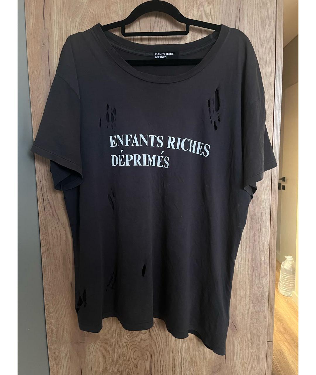 Enfants Riches Déprimés Антрацитовая хлопковая футболка, фото 6