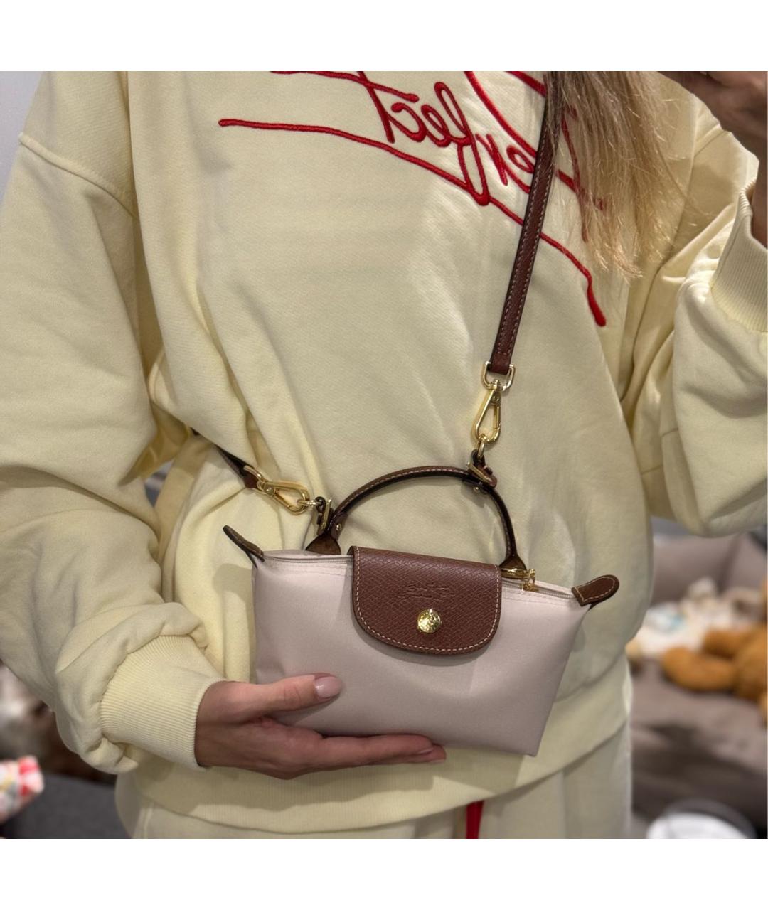 MIU MIU Бежевая сумка с короткими ручками, фото 5