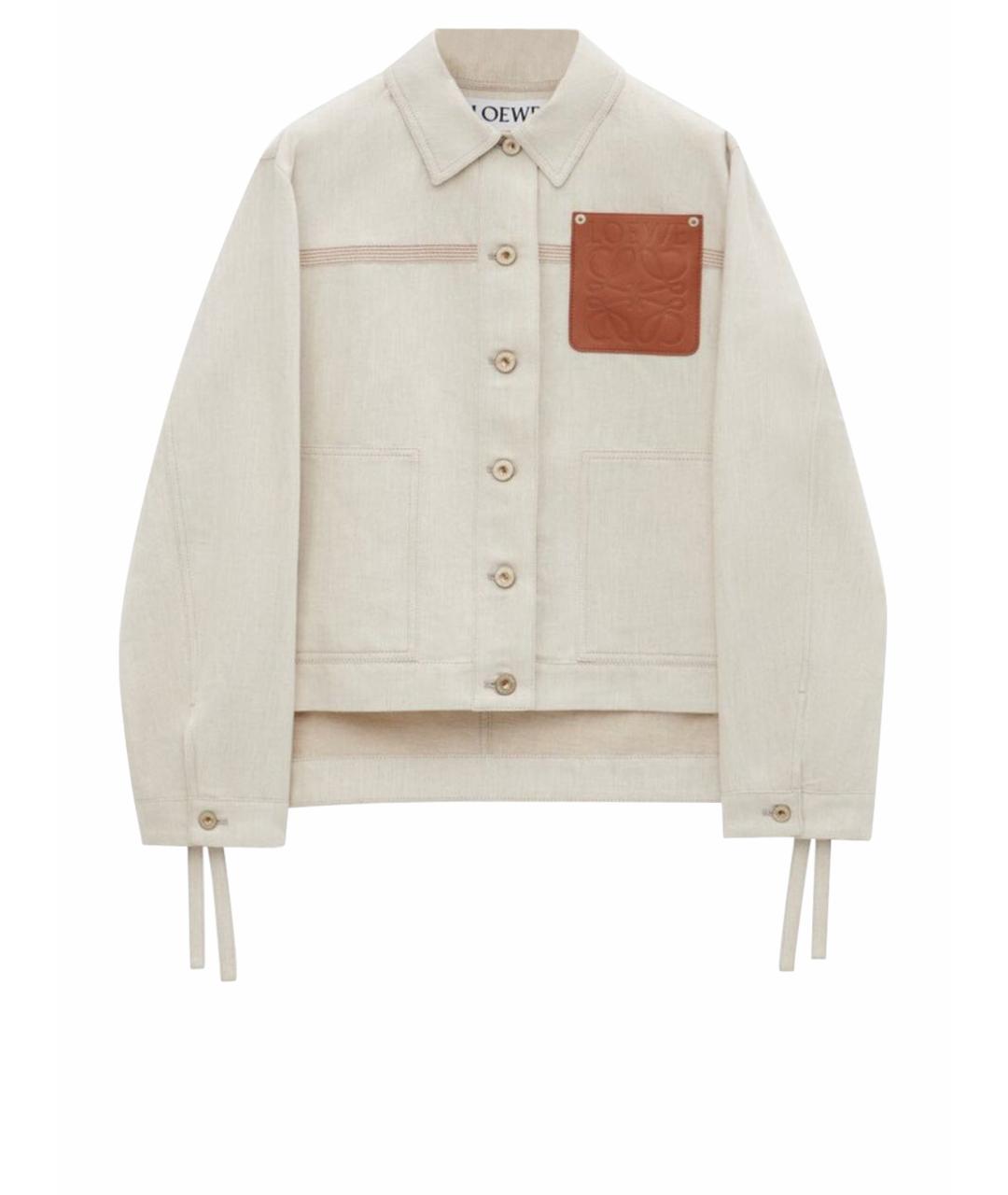 LOEWE Бежевая деним куртка, фото 1