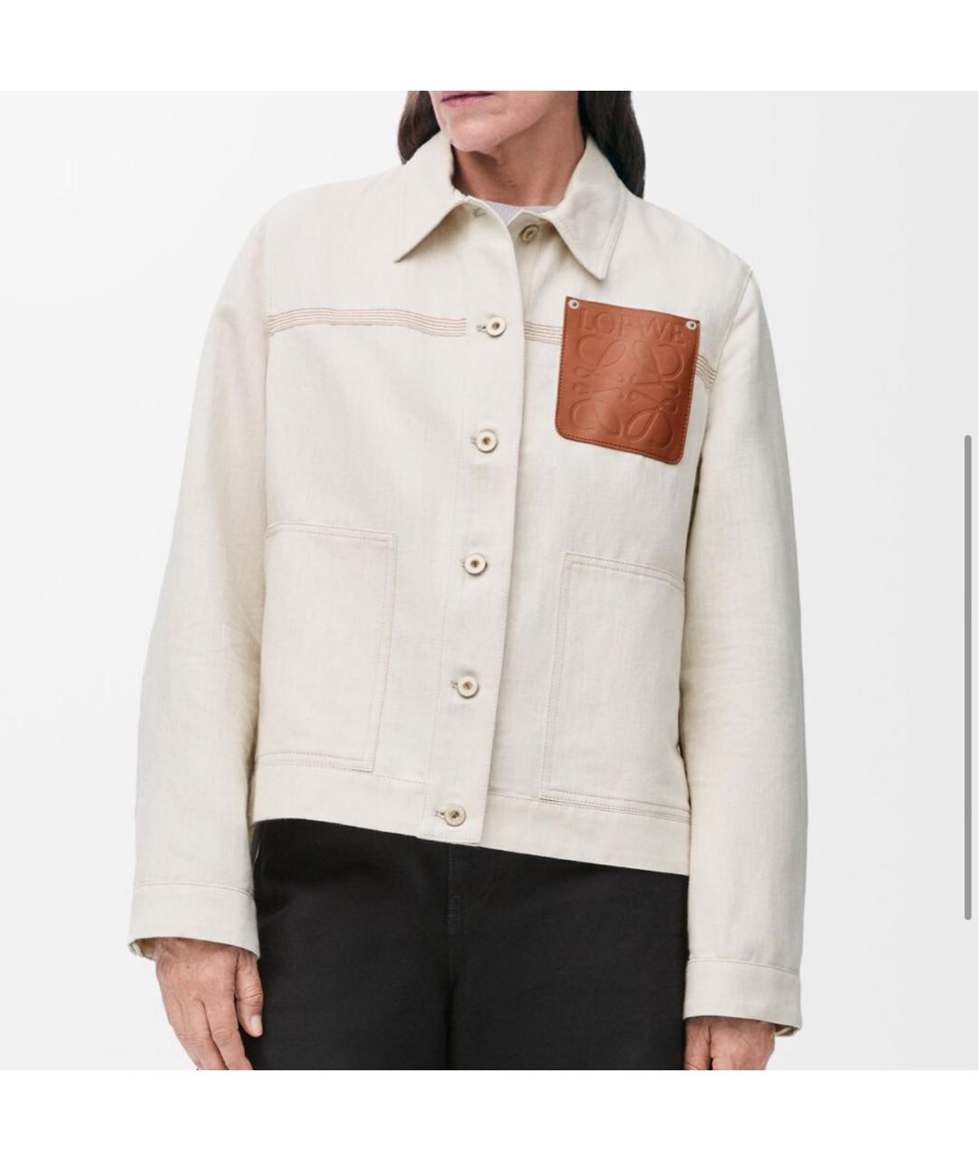 LOEWE Бежевая деним куртка, фото 3