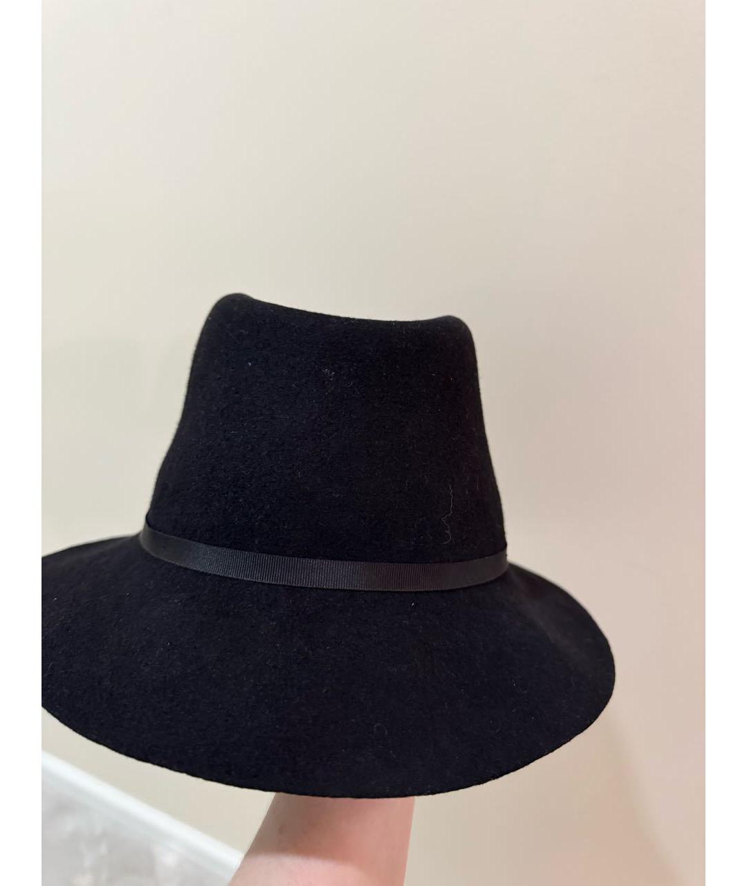 STELLA MCCARTNEY Черная шерстяная шляпа, фото 2