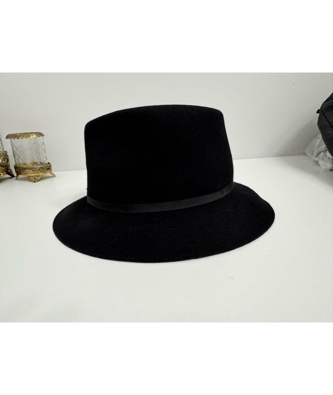 STELLA MCCARTNEY Черная шерстяная шляпа, фото 3