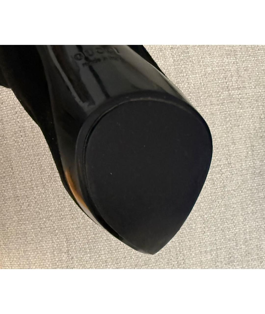 GUCCI Черные замшевые ботильоны, фото 7