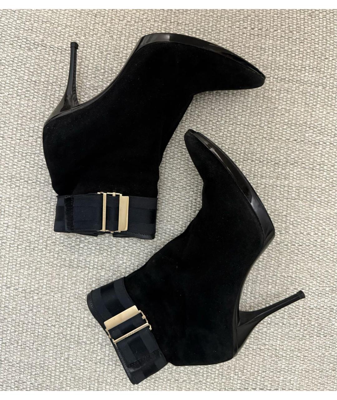 GUCCI Черные замшевые ботильоны, фото 8