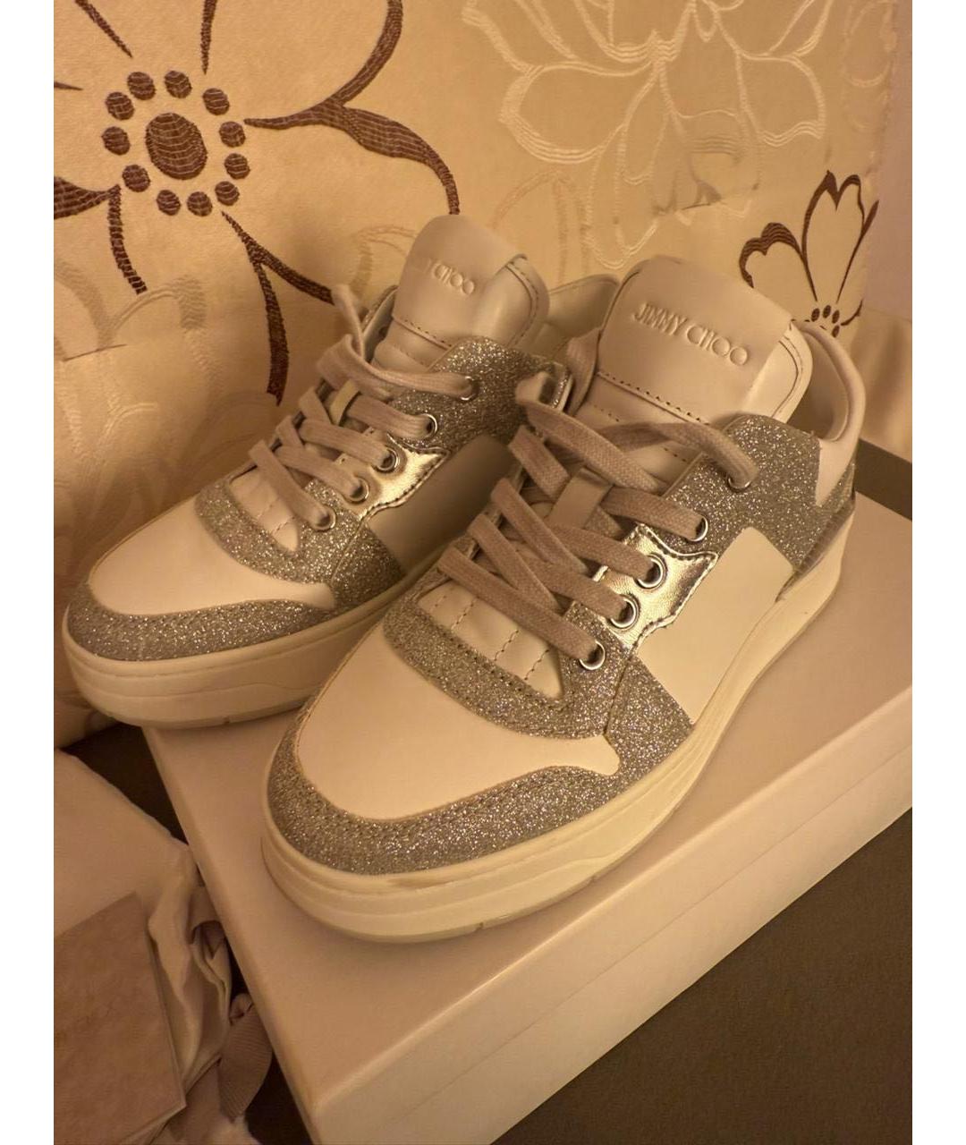 JIMMY CHOO Белые кеды, фото 5