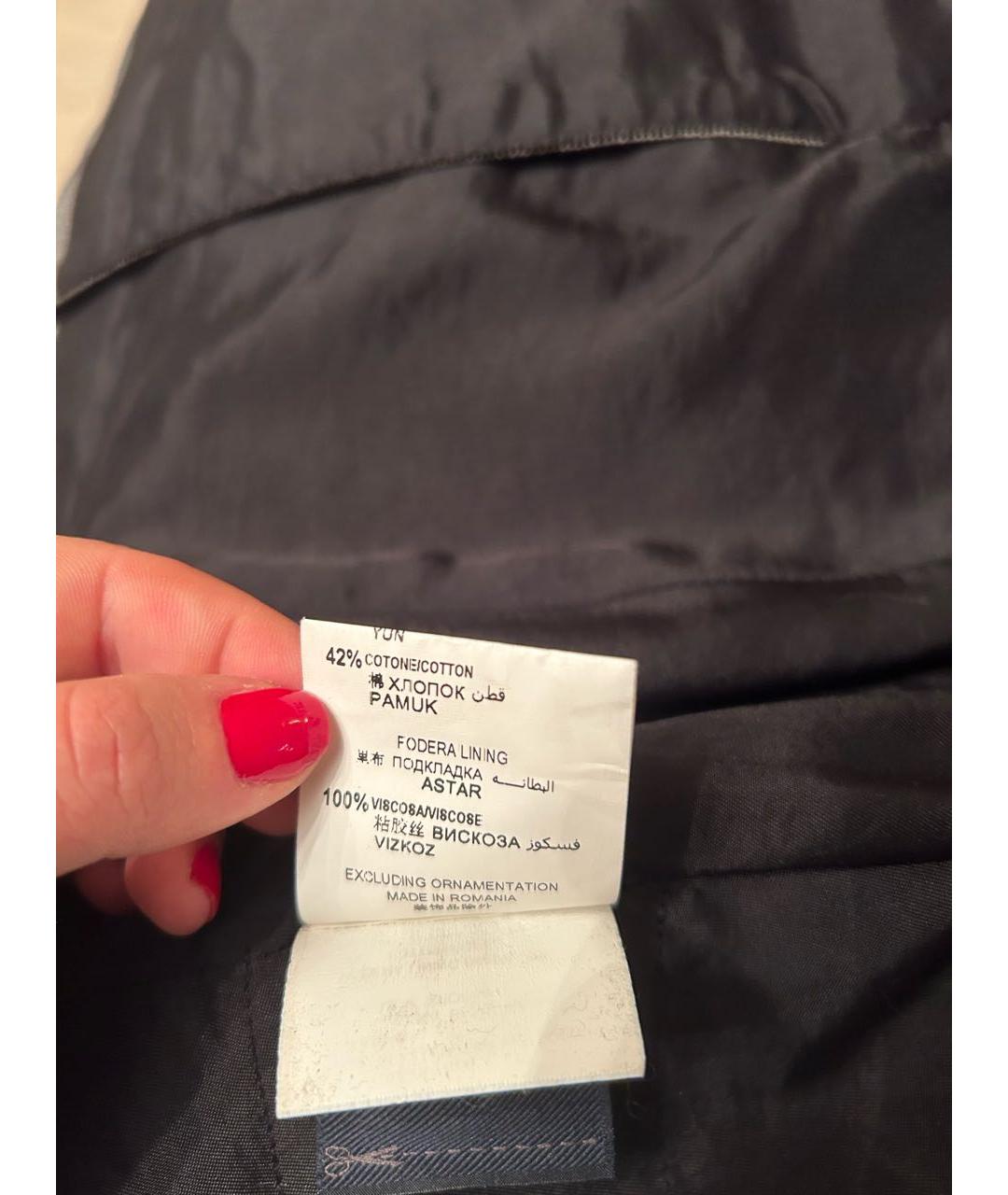 TRUSSARDI Серый шерстяной жакет/пиджак, фото 4