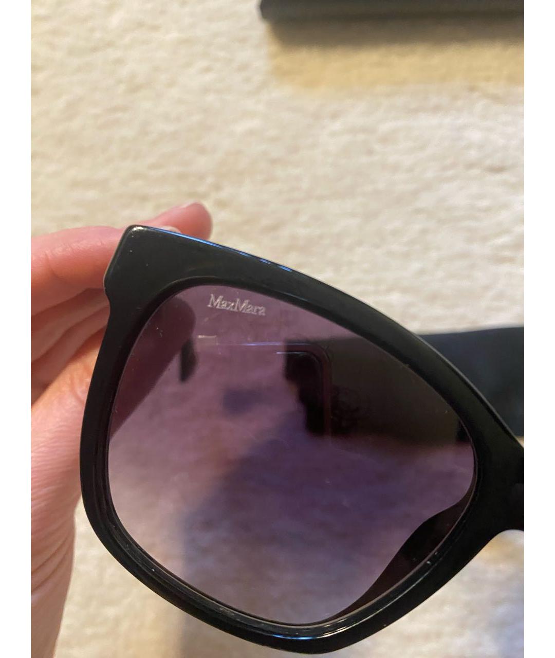 MAX MARA Черные пластиковые солнцезащитные очки, фото 6