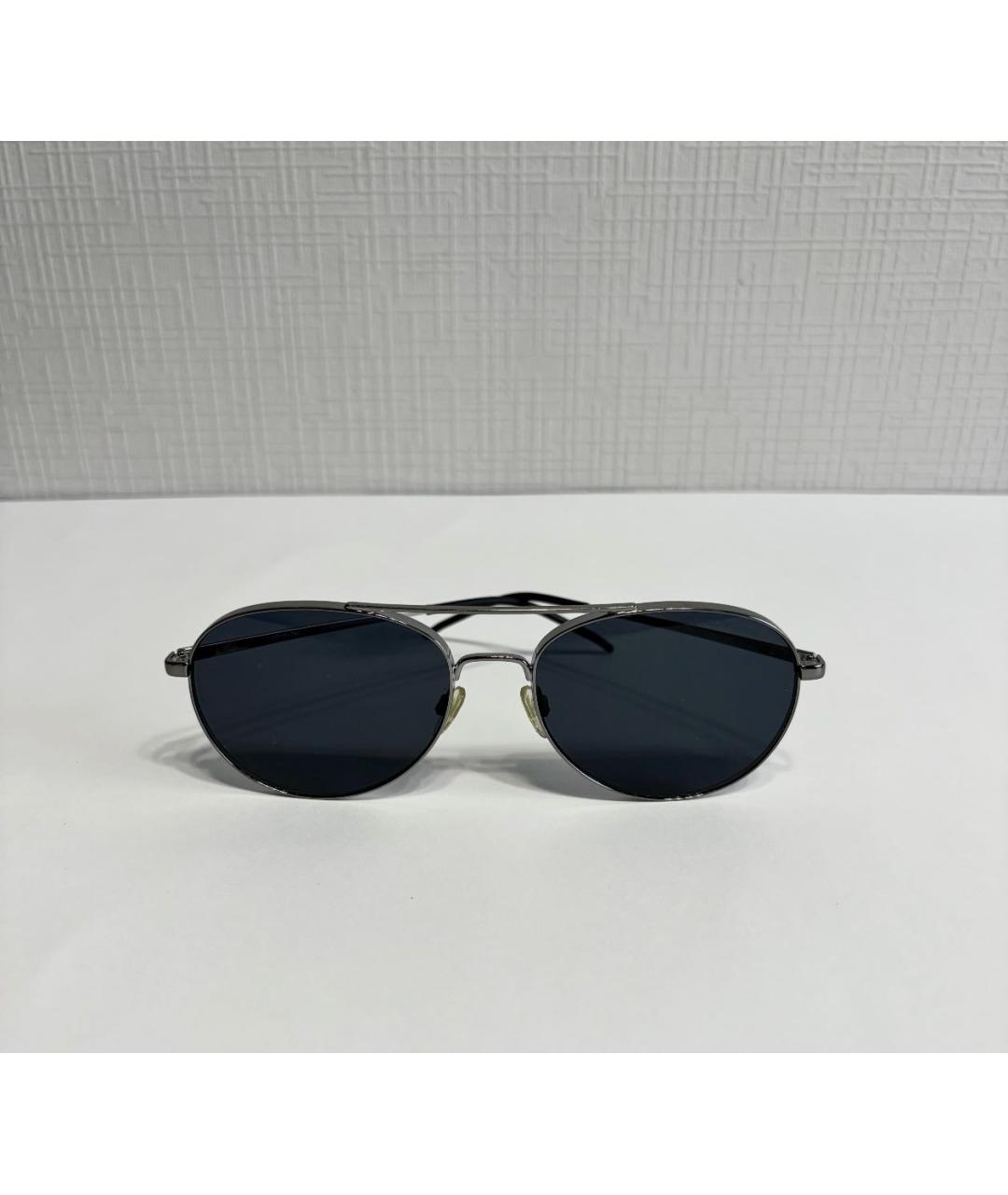 EMPORIO ARMANI Черные металлические солнцезащитные очки, фото 9