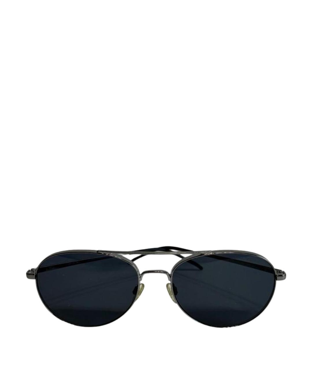 EMPORIO ARMANI Черные металлические солнцезащитные очки, фото 1