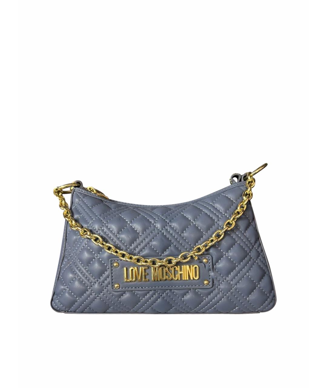 LOVE MOSCHINO Синяя сумка через плечо из искусственной кожи, фото 1