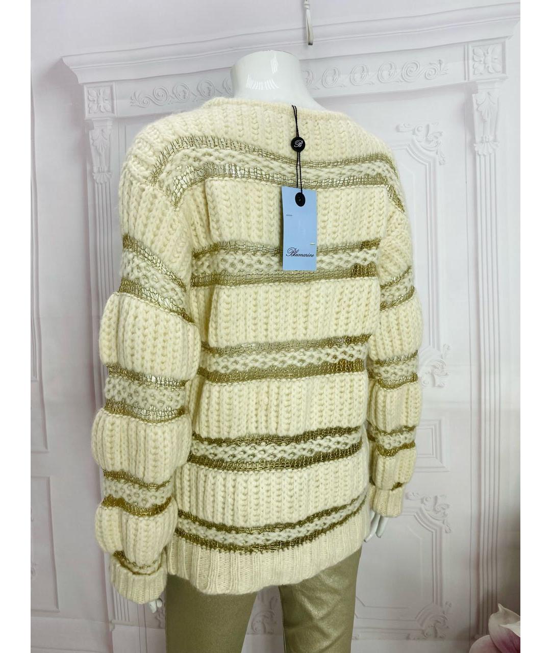 BLUMARINE Бежевый шерстяной джемпер / свитер, фото 8