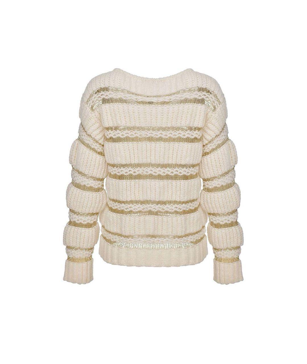 BLUMARINE Бежевый шерстяной джемпер / свитер, фото 3