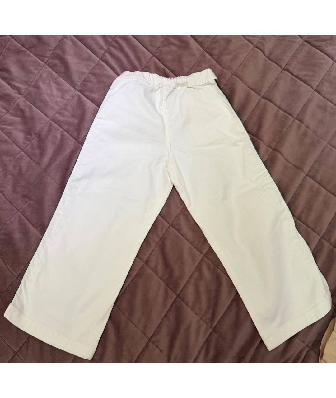 GUCCI Белые хлопковые детские джинсы, фото 2