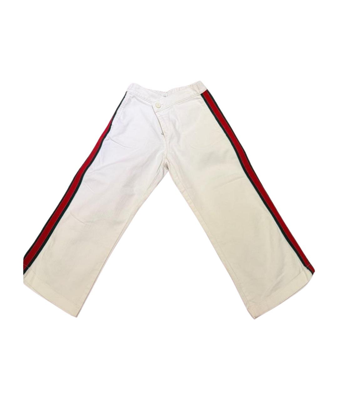 GUCCI Белые хлопковые детские джинсы, фото 1