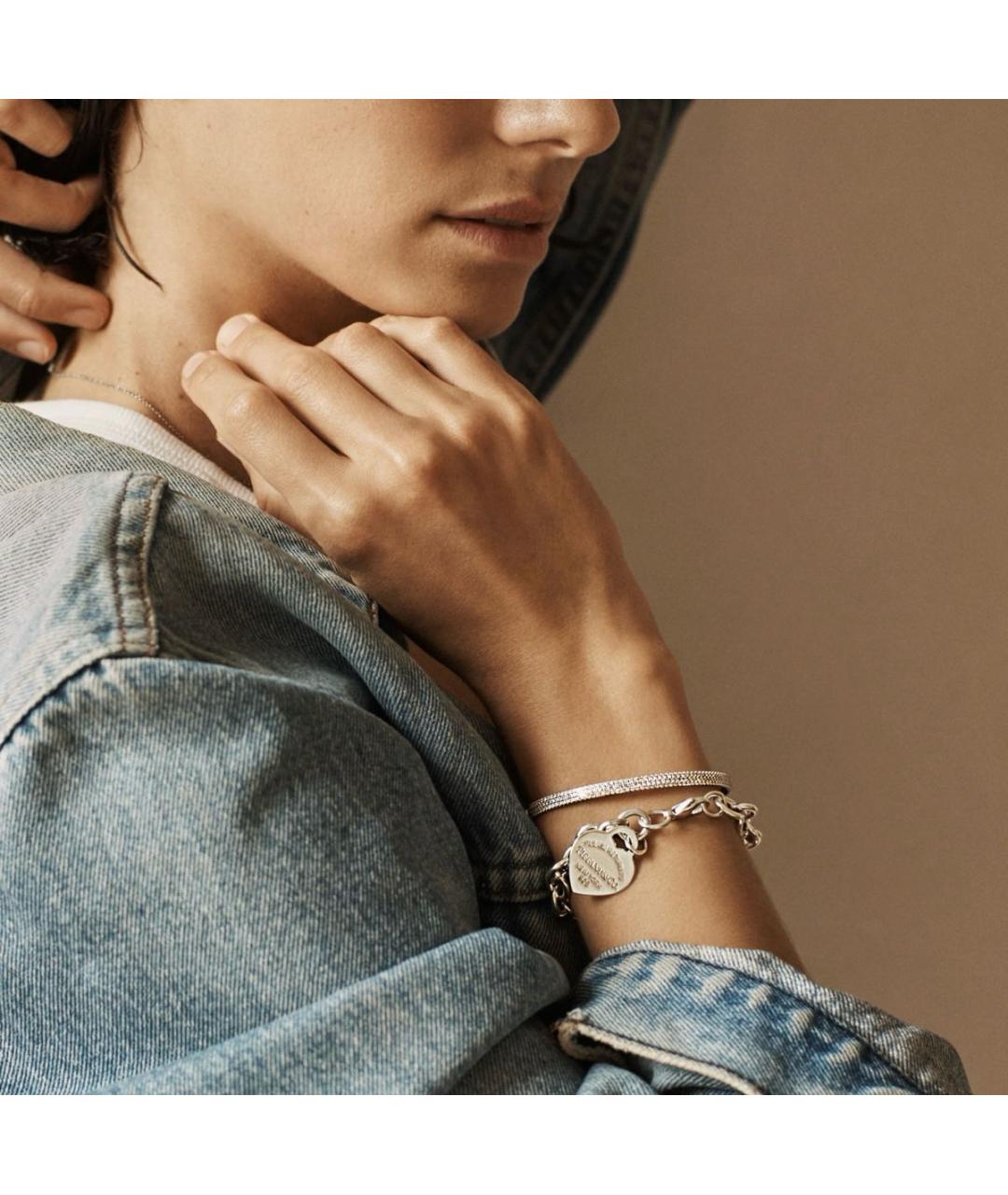 TIFFANY&CO Серебрянный серебряный браслет, фото 7